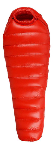 Saco De Dormir Ligero Abajo Camping Senderismo Rojo 1000g