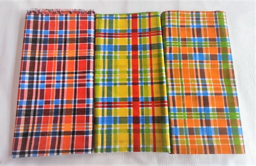 Imagem 1 de 3 de Kit - 5 Tecidos Chita 50cm X 70cm - Xadrez/junino