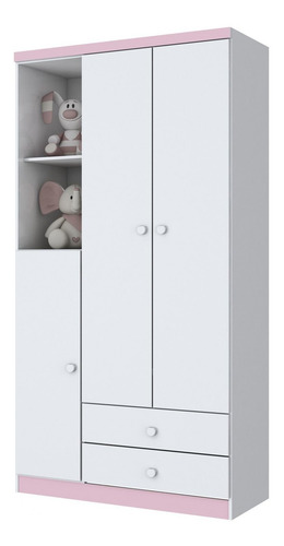 Imagem 10 de 12 de Quarto Infantil Com Guarda Roupa 3 Portas Cômoda E Hc