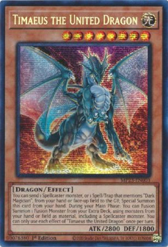 Timaeus El Dragón Unido Prismatic Secret Raro Yugioh