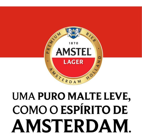 Imagem 3 de 3 de Pack Cerveja Amstel Lager Lata 269ml - 12 Unidades
