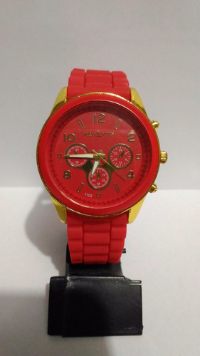 Lindo Relógio Feminino Michael Kors - Vermelho E Dourado