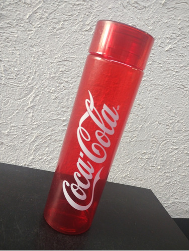 Cilindro Coca Cola Botella Para Agua Rojo Transparente 