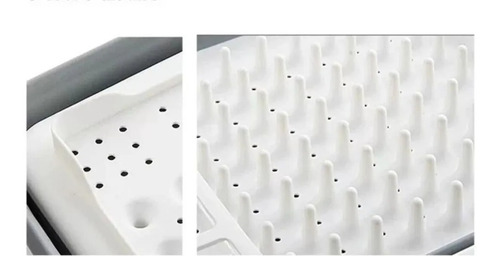 Imagen 5 de 10 de Secador Platos Multiusos Porta Cubiertos Plegable Cocina