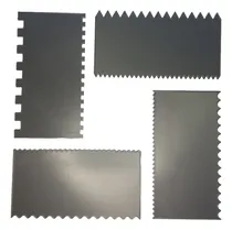 Comprar Set De 4 Scraper Espatula Alisador Textura Doble Reposteria