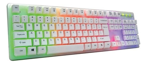 Teclado retroiluminado Noganet Nkb Gk650 Teclas multimídia