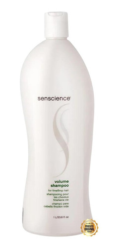 Shampoo Senscience Volume 1 Litro Para Cabelos Finos +brinde