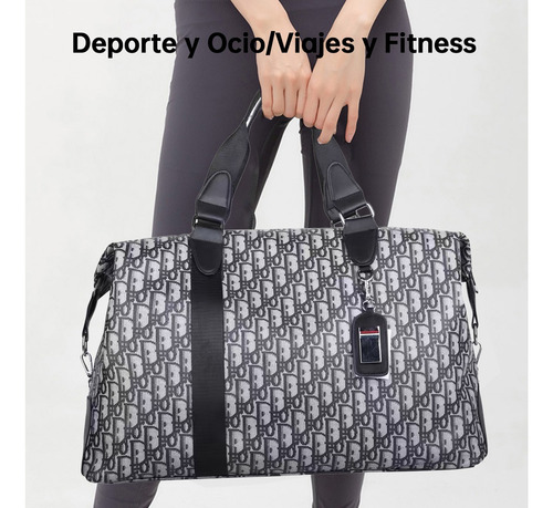 Mochila Gym Deportiva Bolsas De Viaje Duffle Bag Para Mujer Negro