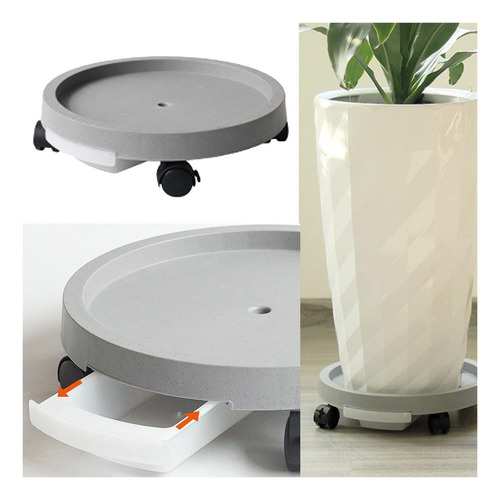 Bandeja De Macetas Con Ruedas Universales Soporte De