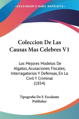 Libro Coleccion De Las Causas Mas Celebres V1: Los Mejore...