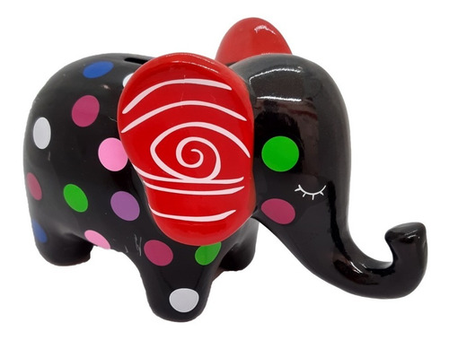 Imagen 3 de 3 de Alcancia Infantil Ceramica Elefante Colores Niños Decoracion