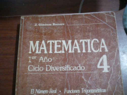 Libro De 4°año :matematica- Gimenez Romero