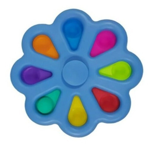 Imagen 2 de 2 de Spinner Pop It 2 En 1 8 Puntas Burbujas Importado Antiestres