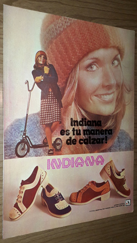 P317 Clipping Publicidad Zapatos Para Damas Indiana Año 1974 (Usado)