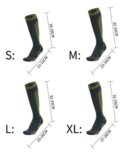 Calcetines Impermeables, Medias Largas Y Transpirables Hasta
