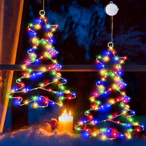 2 Luces De Ventana De Navidad Funciona Con Luces De Arbol De