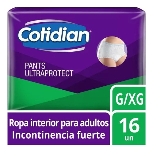 Pants Cotidian Ultra Protect Incontinencia Fuerte 16 Un G/xg