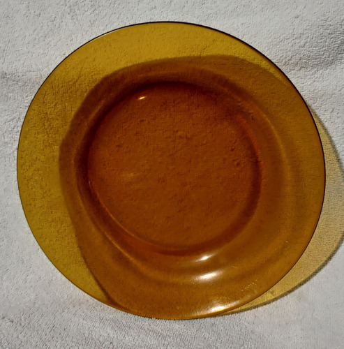 Antigo Prato Fundo Déc. 80 Vidro Duralex Caramelo- 12770ng (Usado)