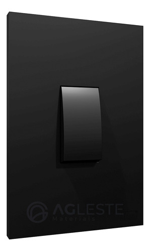 Interruptor Simples 4x2 - Recta Black Fosco Cor Preto