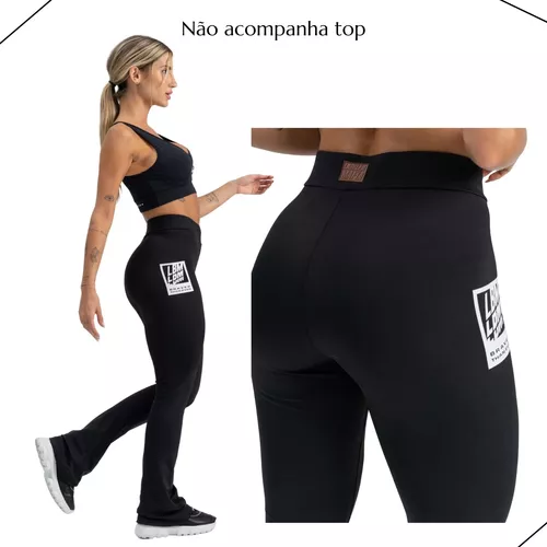 Calça Legging Flare Feminina Labellamafia Bailarina Preta