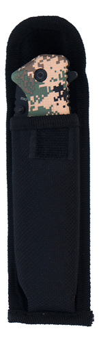 Canivete Tática Militar Semi Automático Camuflado Pederneira