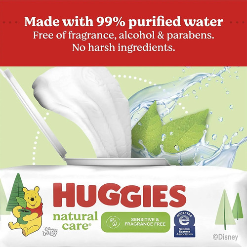 Imagen 5 de 5 de Toallitas Huggies Para Bebé Piel Sensible Sin Frag 1088und.