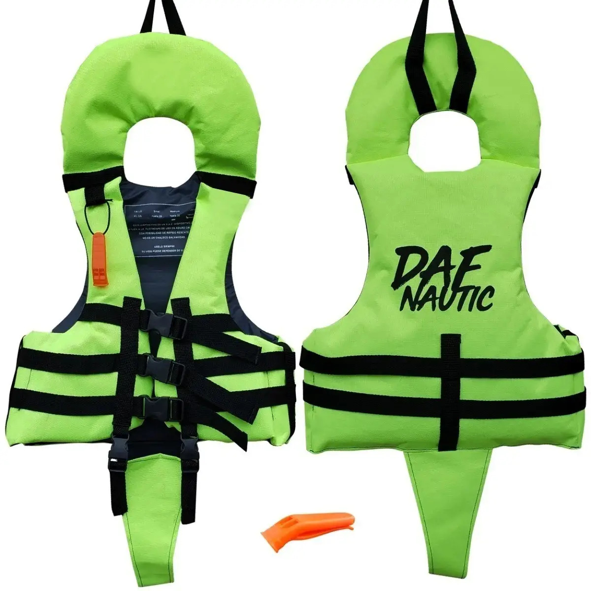 Chaleco Salvavidas Deportivo Daf Nautic Deportivo Niño Hasta 45 Kg Verde