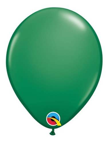 Balão 11'' Redondo Cromado Green - Qualatex C/6 