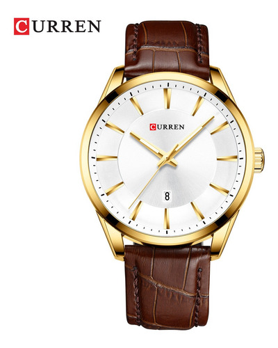 Relógio elegante de couro de luxo Curren 8365 para homens