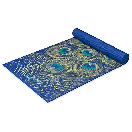 Tapete De Yoga Gaiam De Impresión Premium Zafiro Pluma,