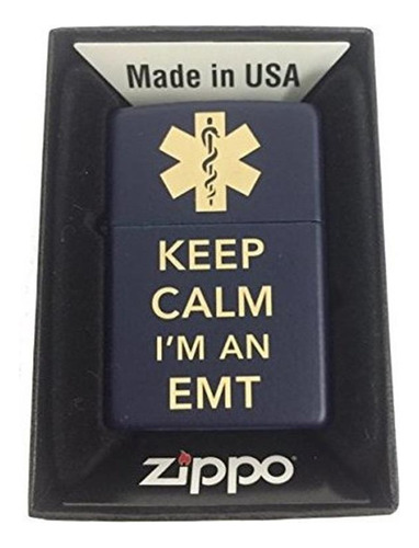 Encendedor Personalizado Zippo - Keep Calm I'm Y Emt Shield 