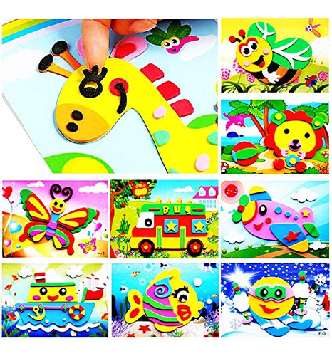 Jyc 20pcs 3d Eva Foam Sticker Puzzle Game Diy Cartoon Animal