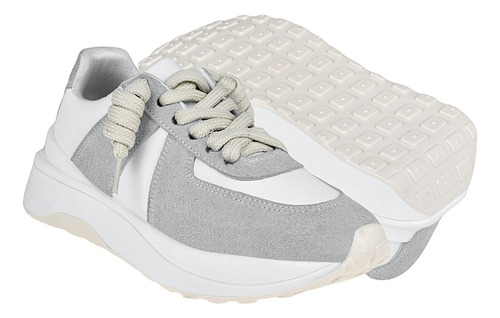 Tenis Casuales Dama Stylo 9451 Simipiel Blanco