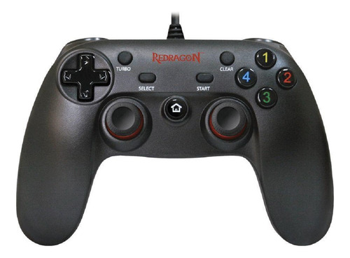 Controle Gamer Redragon Saturn G807 Preto Com Vibração