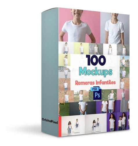 Pack De +99 Mockups Editables Photoshop Remeras Infantiles