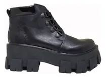 Comprar Botas Borcego Mujer Cordones Plataforma Livianos Comodos