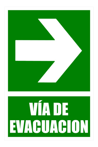 Autoadhesivo Señalética De Seguridad Via De Evacuación 20x30