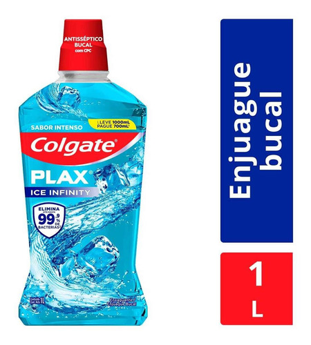 Enjuague Bucal Colgate Plax Ice Infinity 1l