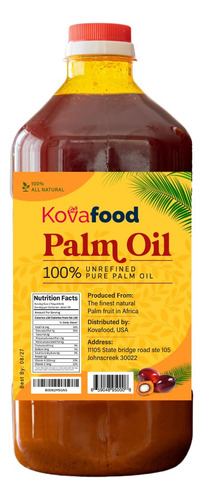 Aceite De Palma Natural Rojo Orgánico 100% Puro 2 Litros
