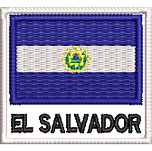 Patch Bordado Bandeira El Salvador 4,5x5 Cm Cód.bdn141