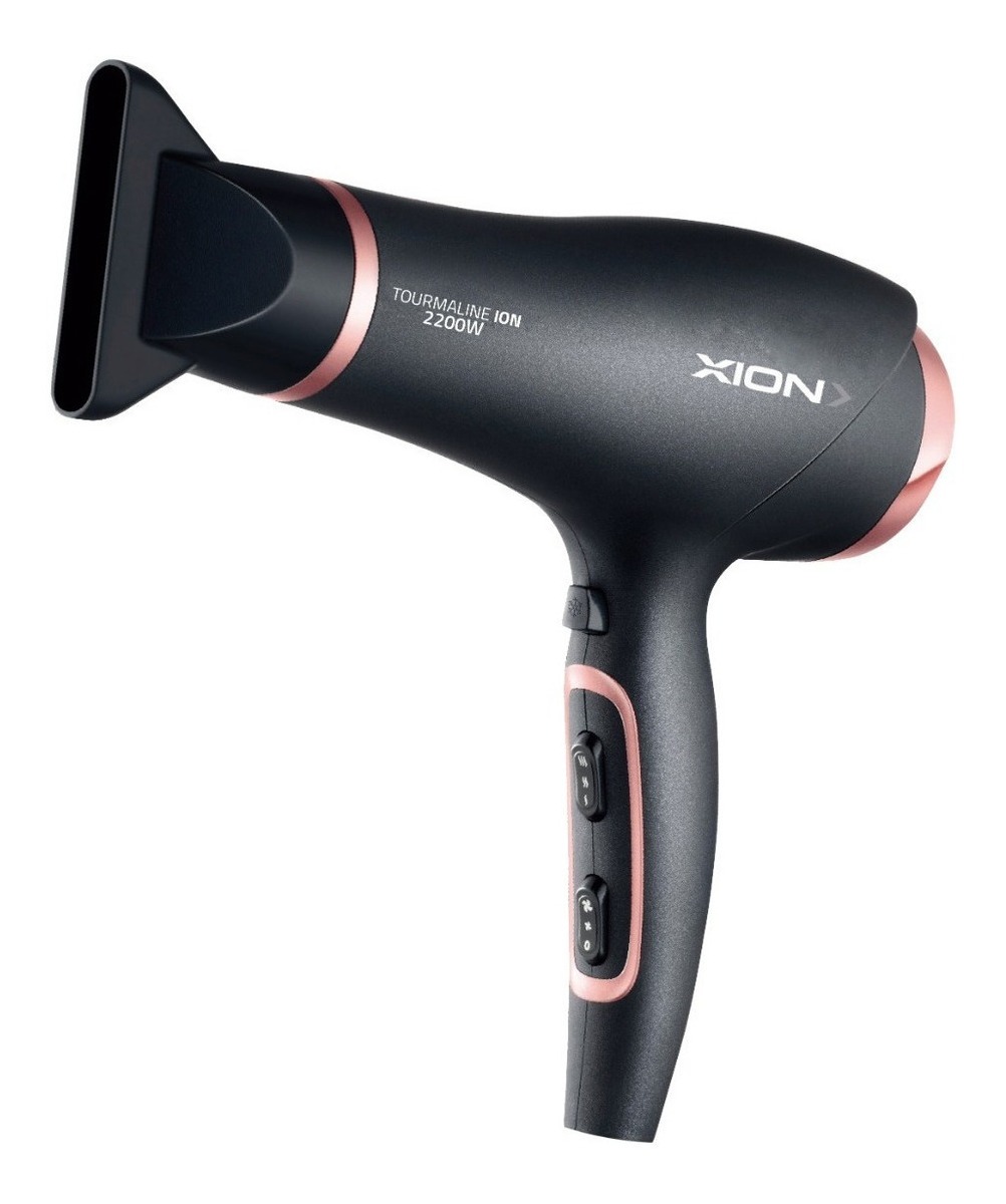 Secador De Pelo Xion 2200w 2 Velocidades 3 Temperaturas Color Negro