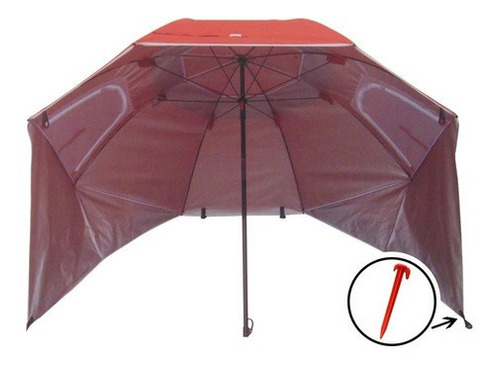 Imagen 2 de 9 de Sombrilla Carpa Playera Playa Para Viento + Bolso