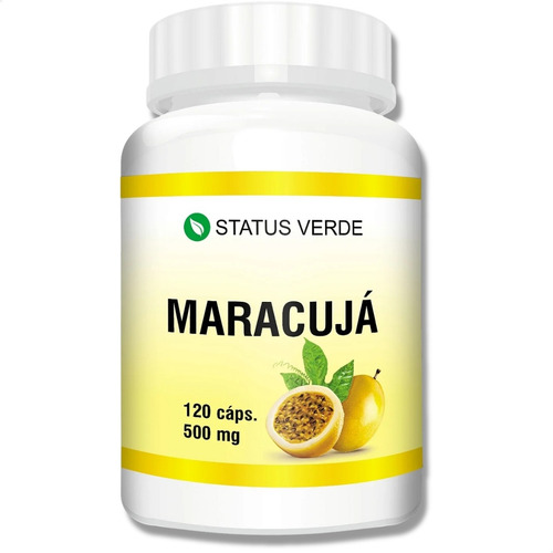 Extrato De Maracujá Em Cápsulas 100% Puro 120 Cáps - Status Verde
