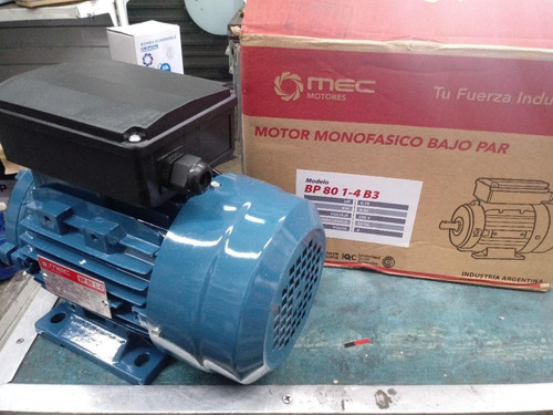 Motor Monofasico Bajo Par 3/4hp 1400 Rpm Blindado Mec