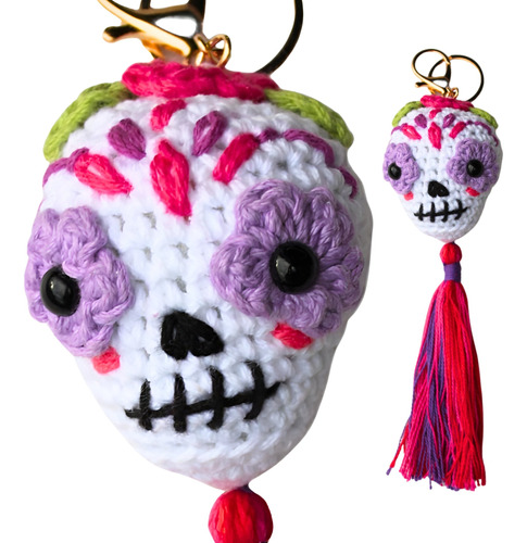 Llaveros Calavera Amigurumis Catrina Mexicana Tejido Crochet