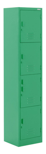 Locker 4 Puertas Guardex Casillero Metalico Escuela Oficina Color Verde