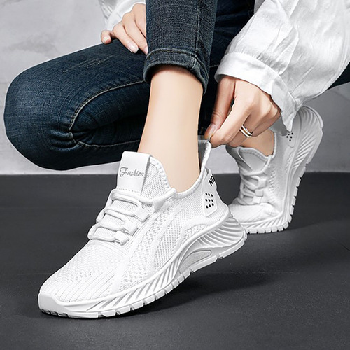 Zapatos De Tenis Elásticos Transpirables Moda Para Mujer