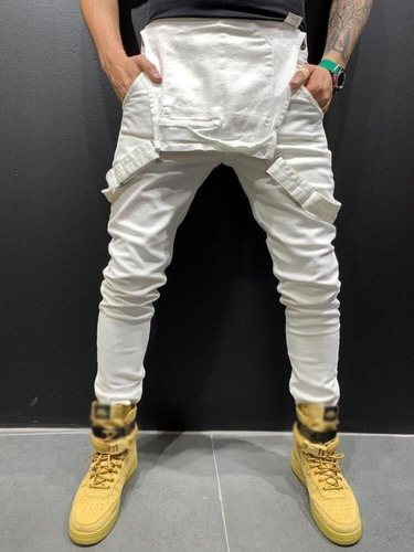 Pantalones Vaqueros Rotos For Hombre Con Una Tira Trasera