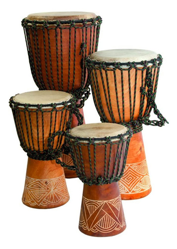 Djembe Tallado Principiantes, De 10 Pulgadas De Alto, C...