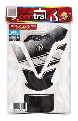 Protector Adhesivo Tanque Yamaha Yzf R6 Gris Mk Motos